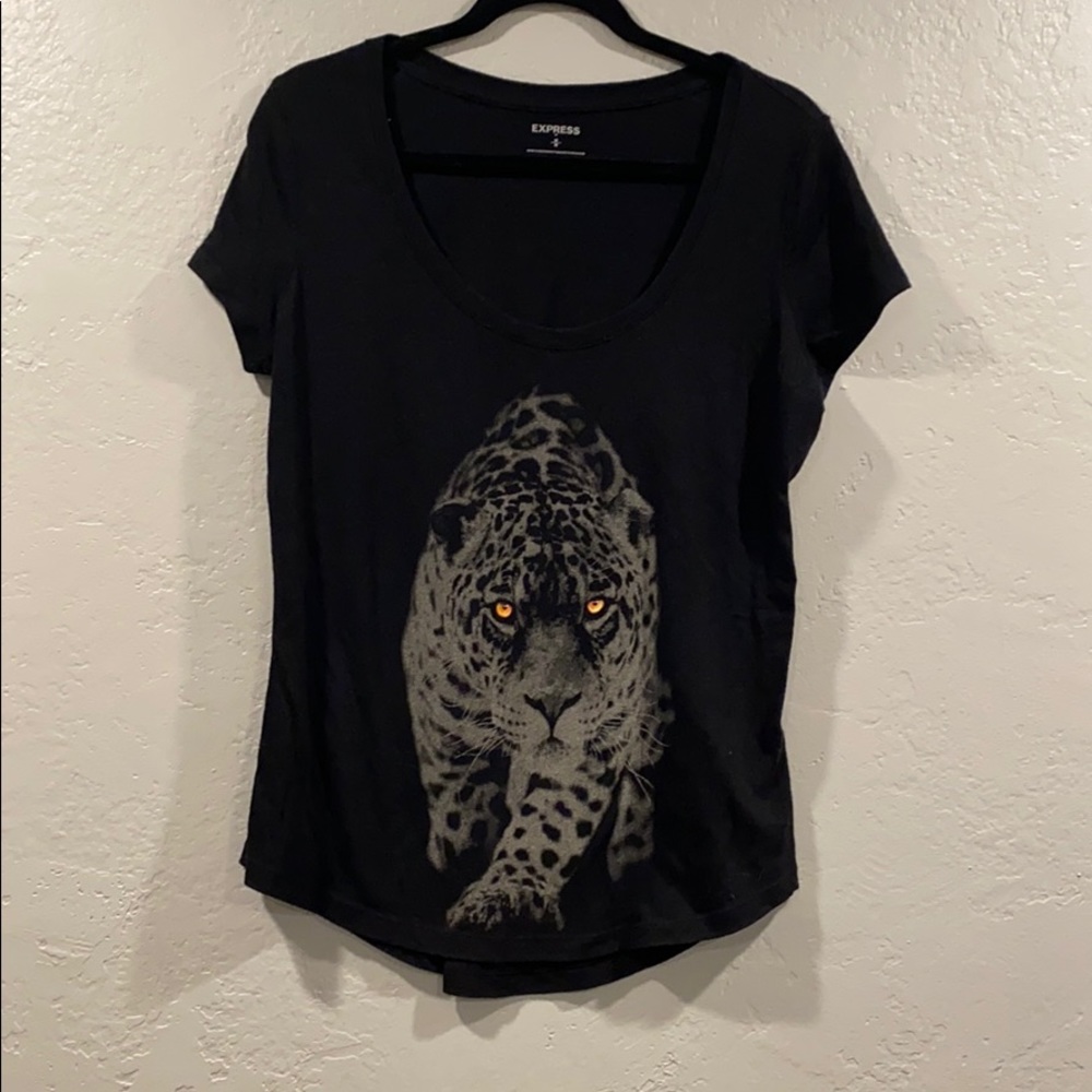 Express black top with jaguar size medium